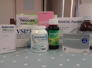 M's daily batch of medicines