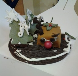M's amazing chocolate Christmas creation