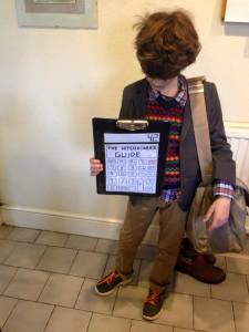 Gotta love my left-field boy - who better than Ford Prefect from HitchHiker's Guide to the Galaxy!